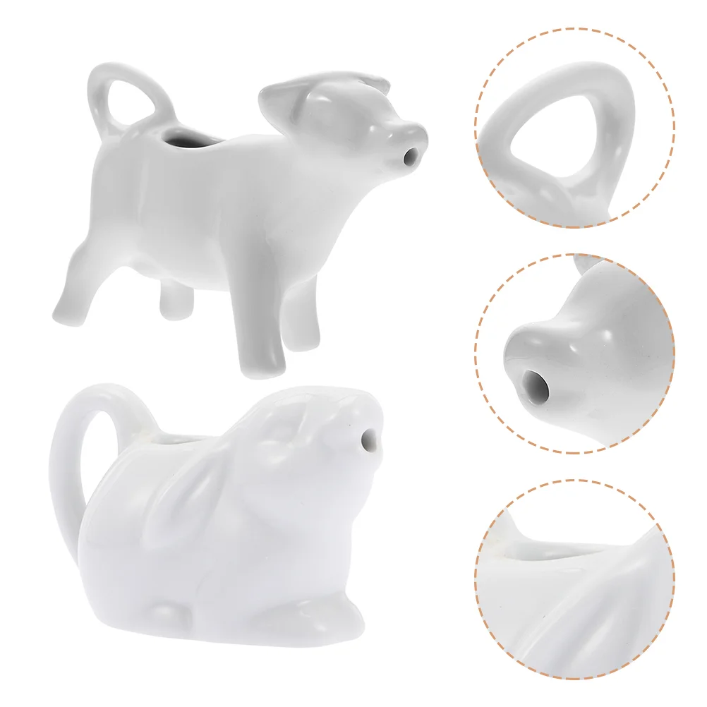 

Pitcher Creamerjug Ceramic Coffee Pourer Sauce Gravy Cow Shaped Animal Cream Cup Cups Dispenser Frothing Shape Server Serving