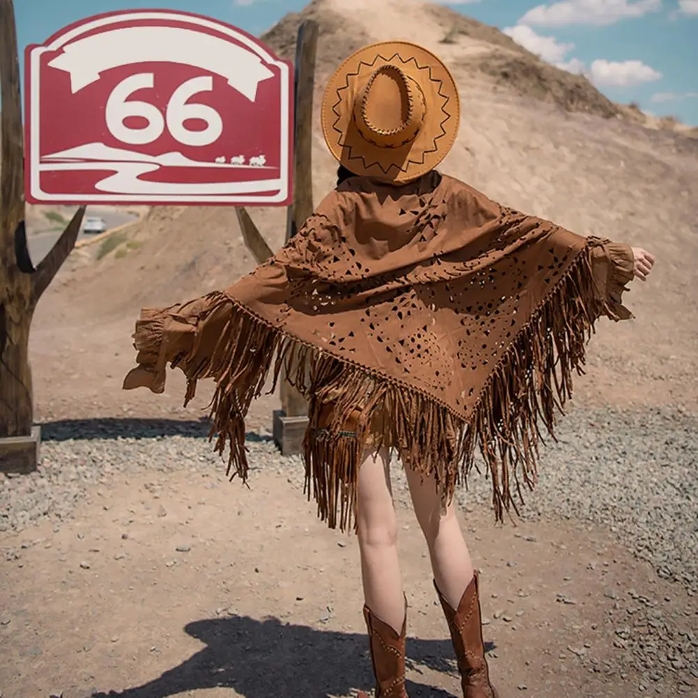 Женская элегантная замшевая открытая шаль-пончо теплая ткань однотонный зимний