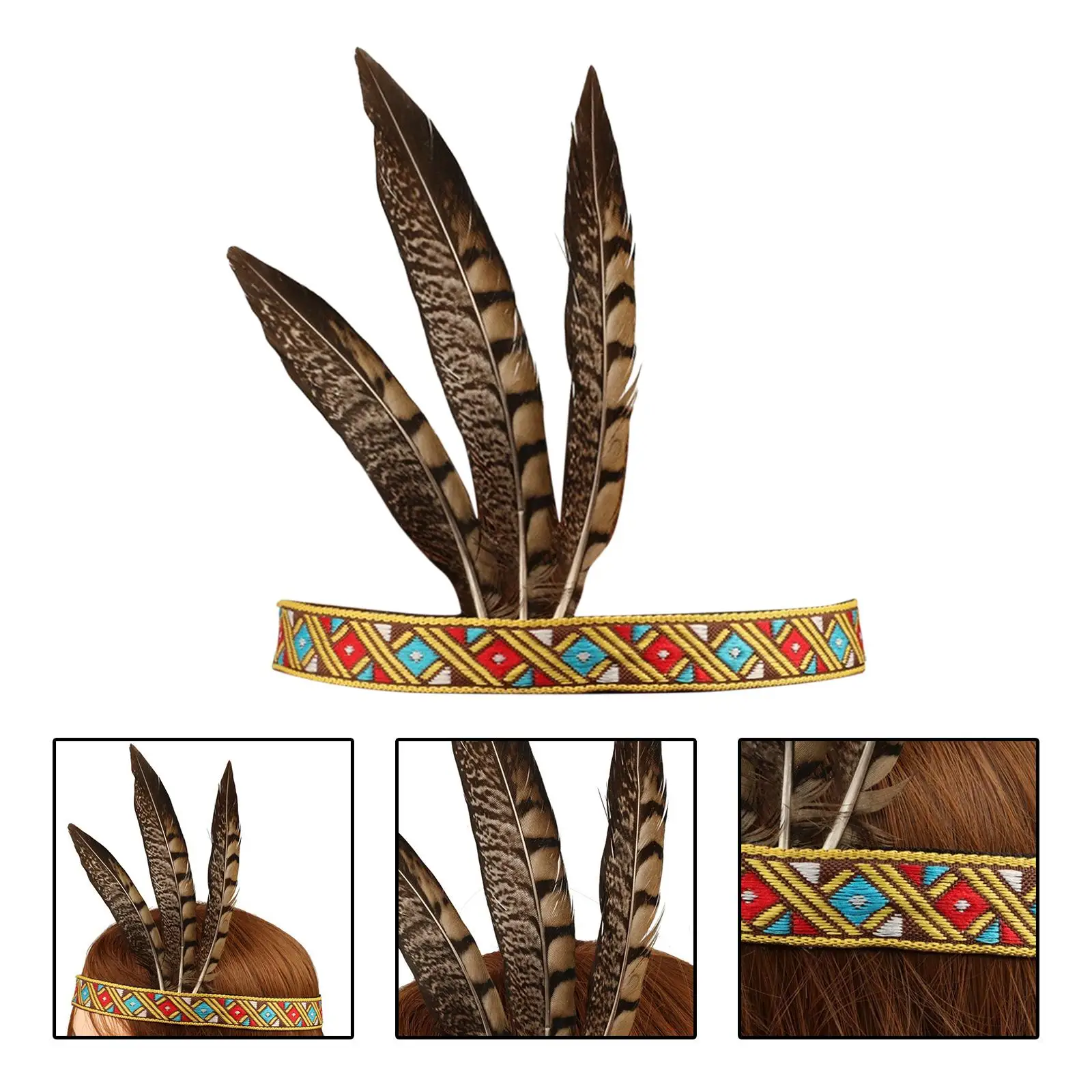 

Indian Headpiece for Women Girls Vintage Flapper Carnival