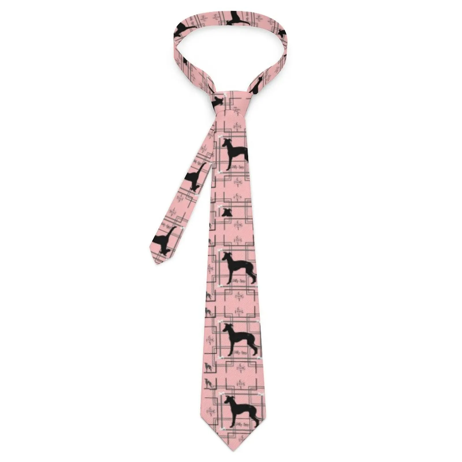 

Черный галстук с принтом собаки, милые забавные галстуки для мужчин, качественный галстук для ошейника, графический галстук