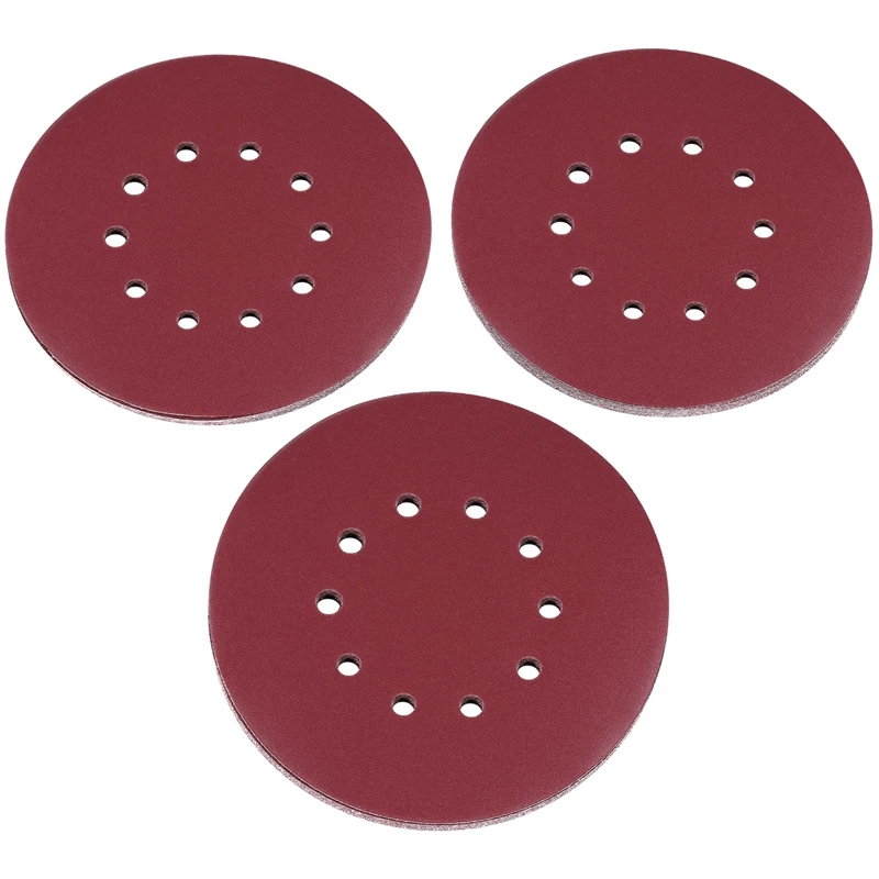 

9 Inch Sanding Disc 240 Grit, 25 Pcs Hook And Loop Sandpaper Pads For Drywall Sander Long Neck Sanders