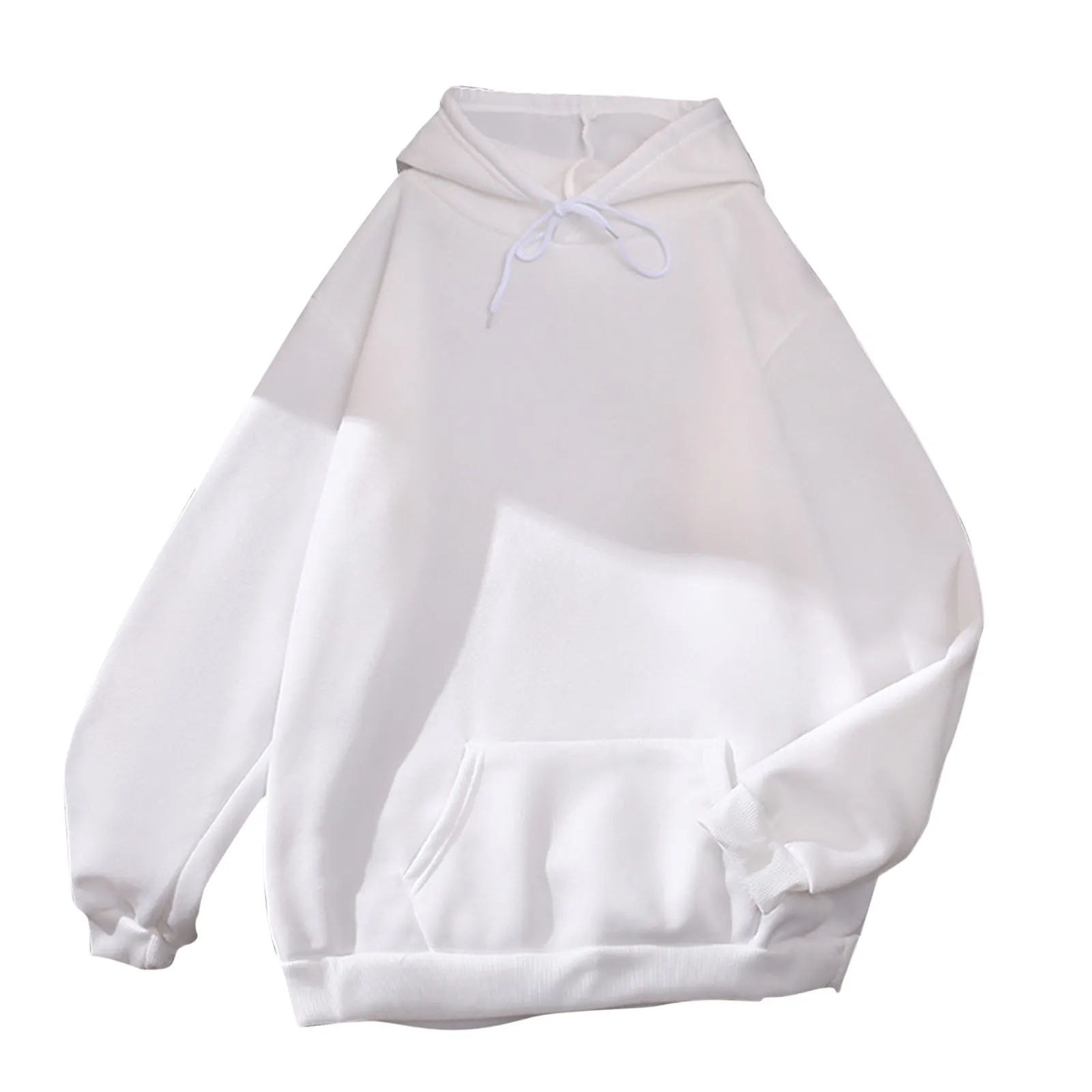 

Autumn White Black Oversized Hoodies Women Men Pullover Solid Color Cotton Hooded Sweatshirts