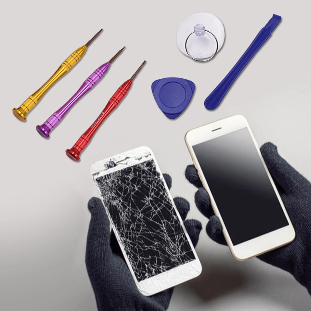 

6 Pieces Set Cellphone Repair Tool Portable Manual Smart Phone Disassemble Repairing Tools Screwdriver Screen Remover