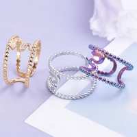 snake bague femme acier inoxydable double layered cute serpent ring for women men accessories stainless steel jewelry party gift