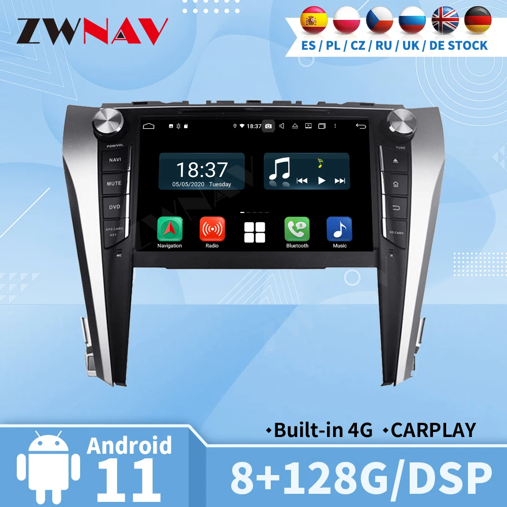 

PX6 4GB+64GB Android 10.0 Car Multimedia Player For Toyota Camry 2015-2017 GPS Navi Radio navi stereo IPS Touch screen head unit