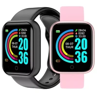 2022for man woman gift digital smartwatch fitness tracker wristwatch bracelet blood pressure android ios y68d20 sport smart watc