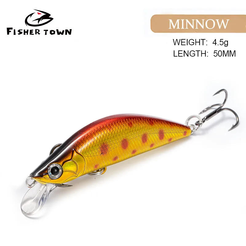 

FT 50mm 4.5g Floating/Crank Wobbler For Fishing Pike Fishing Crankbait Bait Artificial/Hard Lure Black Minnow Fishing Lures