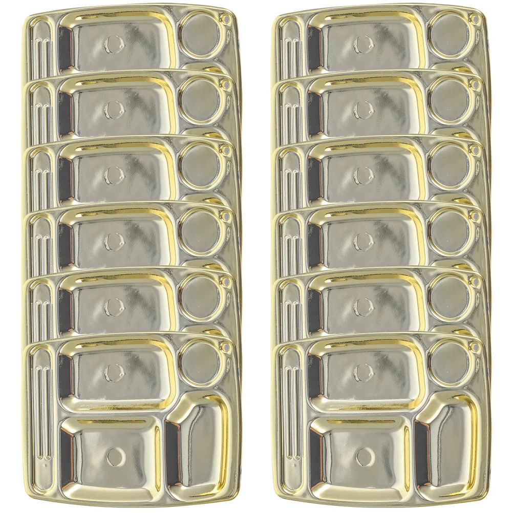 

12 Pcs Decorative Trays Mini House Trays Cutlery Tray Tiny House Trays Craft Toys Fun Toys House Miniature Food Play Plate