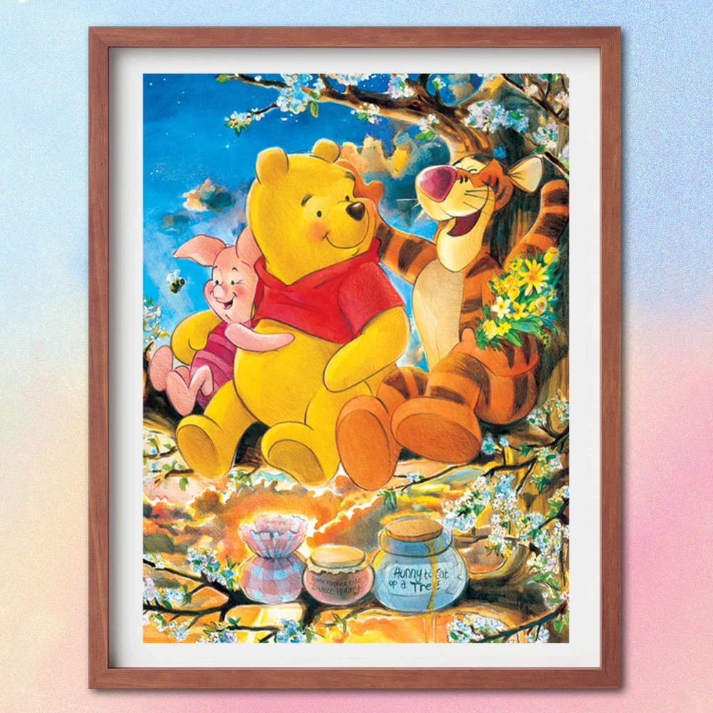 

Disney Cartoon 5D DIY Winnie the Pooh Diamond Painting Animal Diamond Embroidery Cross Stitch Mosaic Home Decor New Year Gift