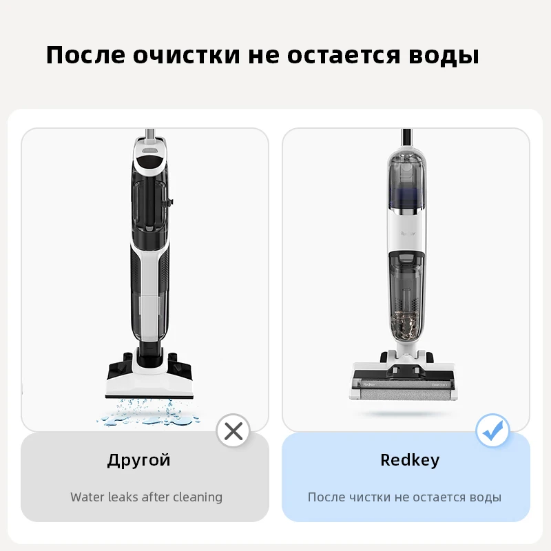 CODE :ASDFR4(-230руб) Беспроводной пылесос Redkey W12 для сухой и влажной уборки. мощный робот