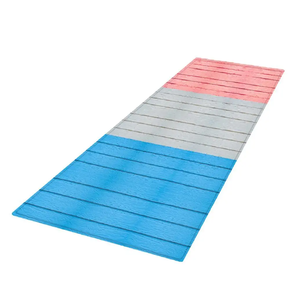

Rustic Runner Rug Floor Mat Modern Home Strip Rug Blue+White+Pink(40x120cm)