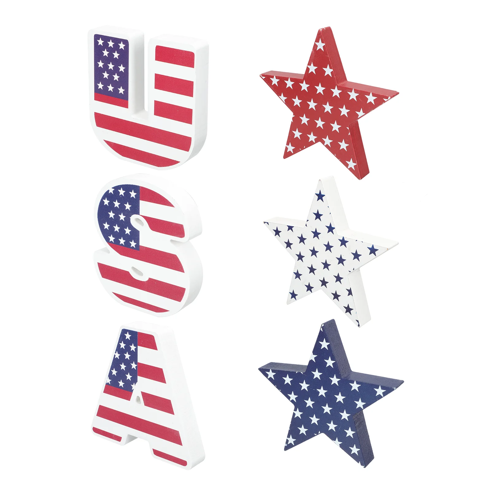 

Independence Day 4th Of July Sign USA Star Table Signs Plaque Patriotic Decoration For Porch Garden Door Club