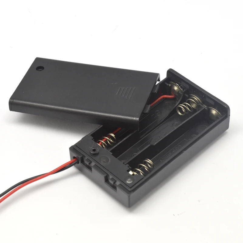 

100 шт., держатель для батарей 4,5 В, 3 ААА, 3 слота