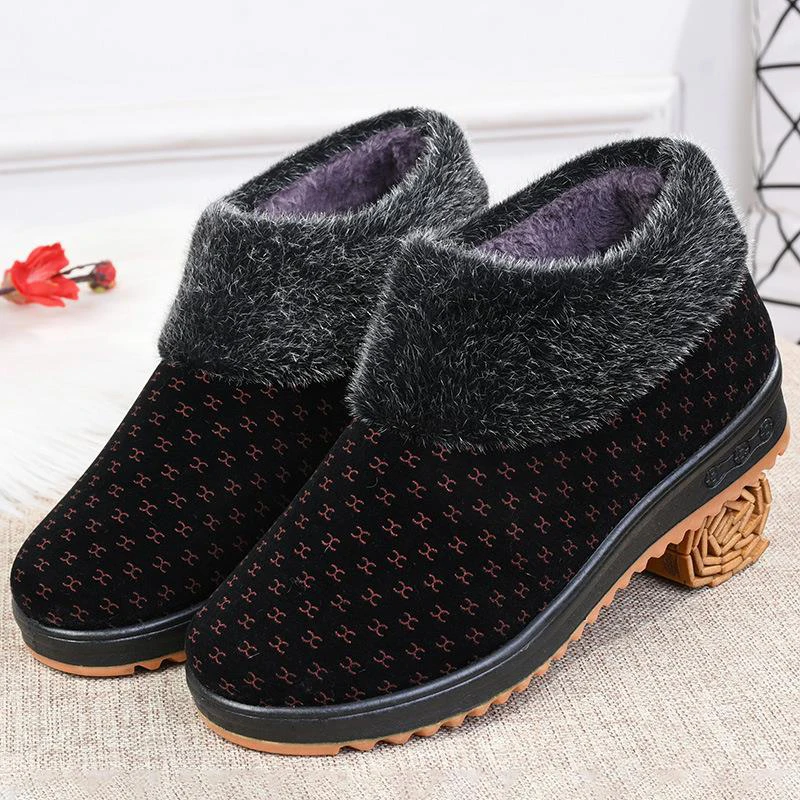

Snow Platform Boots Women Keep Warm Shoes For Women Slip On Women Shoes Flat Ankle Boots Fur Soft Botas Mujer Winter Shoes