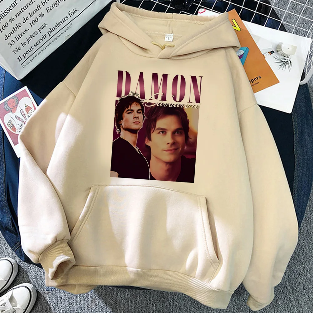 Толстовка с капюшоном Дневники вампира и рисунком повседневная одежда свитер в