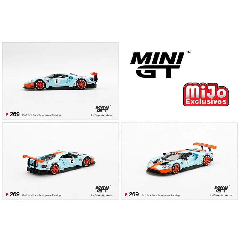 

Мини GT 1:64 модель автомобиля Ford GT из сплава, литой автомобиль-GTLM персиковый LHD