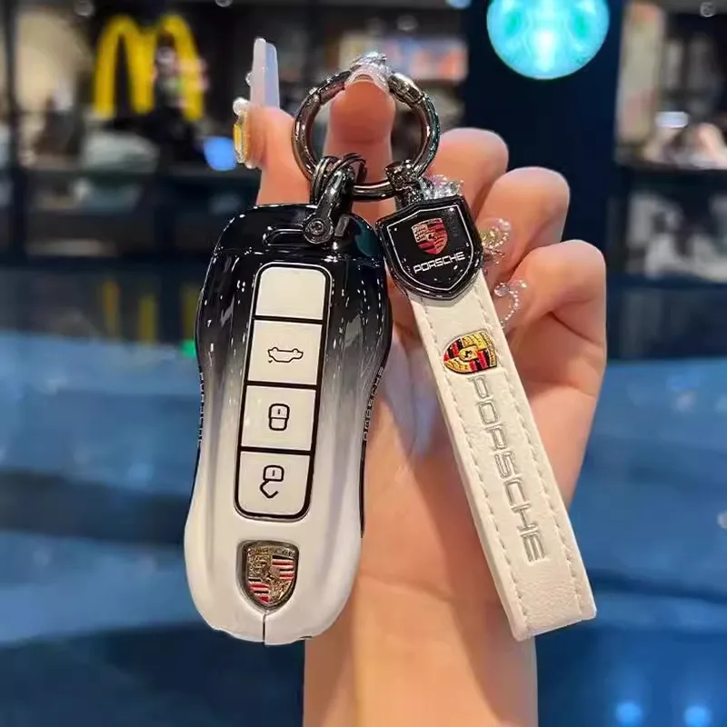 Чехол для ключей от автомобиля защитная сумка Porsche Panamera Cayenne Cayman Macan Boxster 911 9ya 971