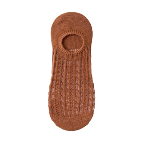 Женские ажурные однотонные силиконовые Нескользящие короткие носки, тонкие носки, лоферы с низким вырезом, невидимые носки-невидимки W017