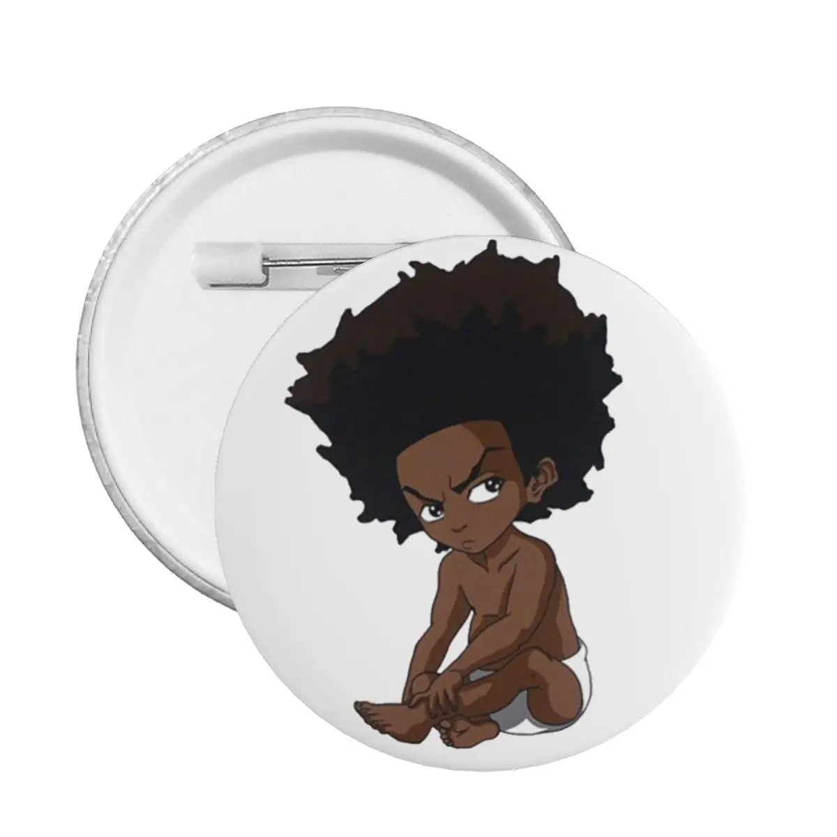 

Значок Boondocks, мультяшная металлическая брошь, забавная мягкая булавка для пуговиц, креативный подарок, воротник, Декор, настраиваемый