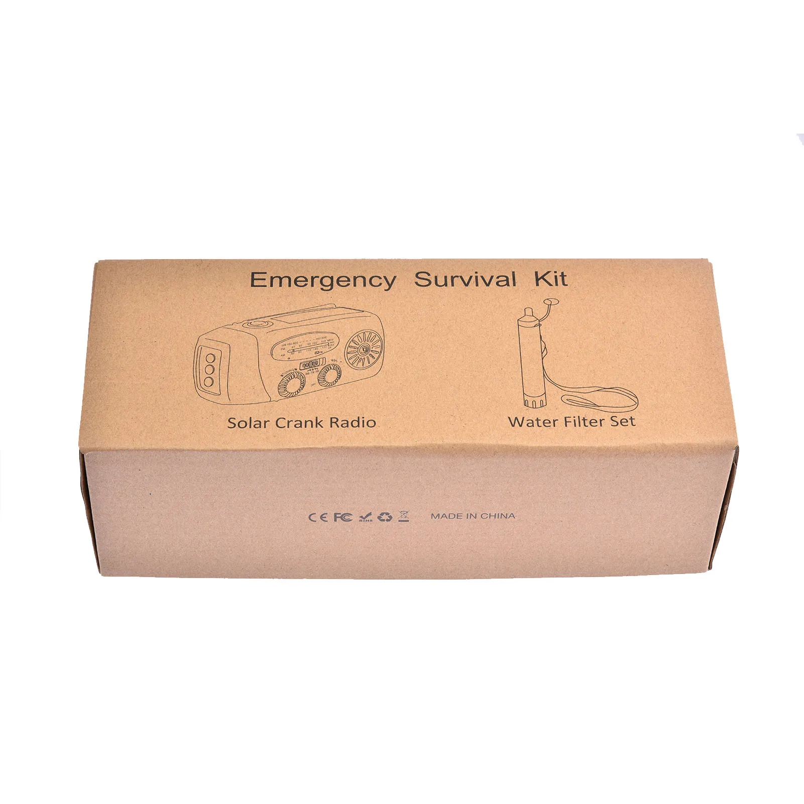 

Hand Crank Flashlight 1200mAh Hand Crank Flashlight Portable Hand Crank Flashlight & Weather Radio & Water Purifier For Outdoor