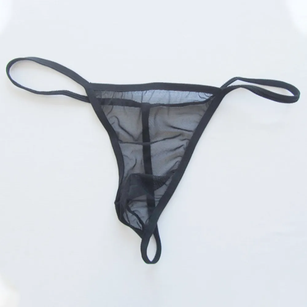 

Men Liquid Stretch Micro Thong Underwear See-through Mesh Cut G Strings Breathless Thong Tanga Bikini Male 2023 New