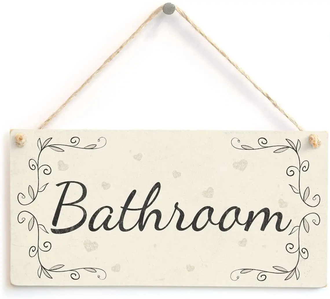

Meijiafei Bathroom - French type PVC Home Decor Door Sign / Plaque 10"x5"