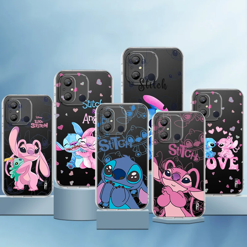

Stitch Lilo Angel For Xiaomi Redmi 12C 11 A1 Plus 10 10X 9T 9C 9C 8 7 6 4G 5G Soft Silicone Transparent Phone Case Coque Capa