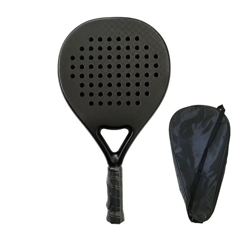 12K Carbon Padle Racket Professional Soft EVA Face Tennis Raqueta With Padel Racket Bag Training Accessories 2022 New