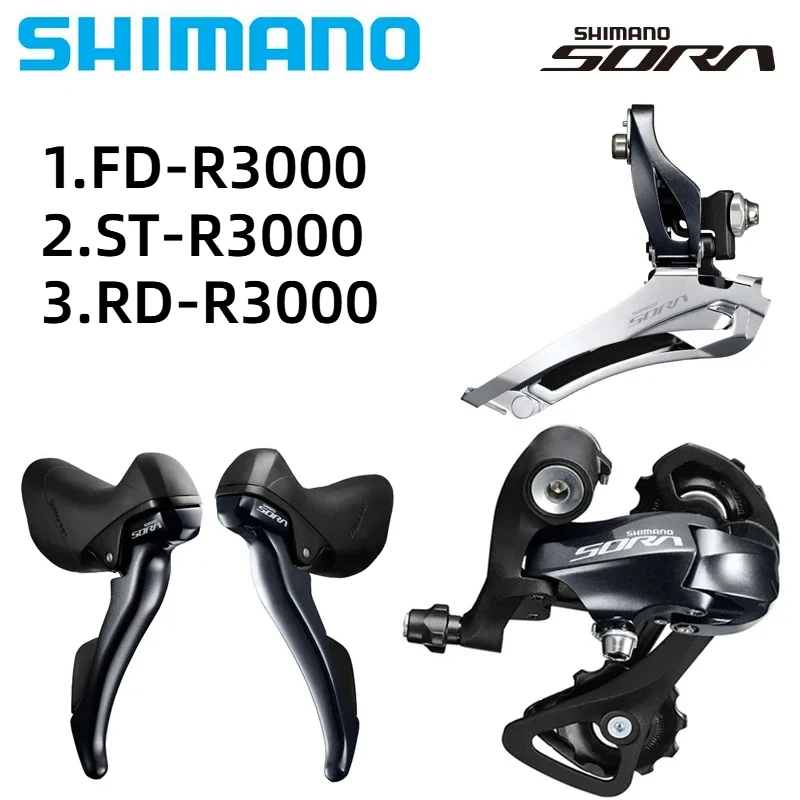 SHIMANO SORA R3000 Группа скорости 2x9 с переключателем ST-R3000 Паяный зажим FD Передний