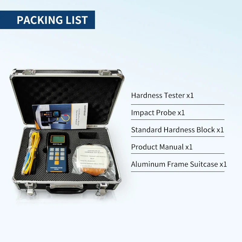 

Портативный Твердомер Либа С Цифровым Дисплеем Для Стандартных Металлических Стальных Блоков (дюрометр HL HB HRB HRC HRA HV HS)