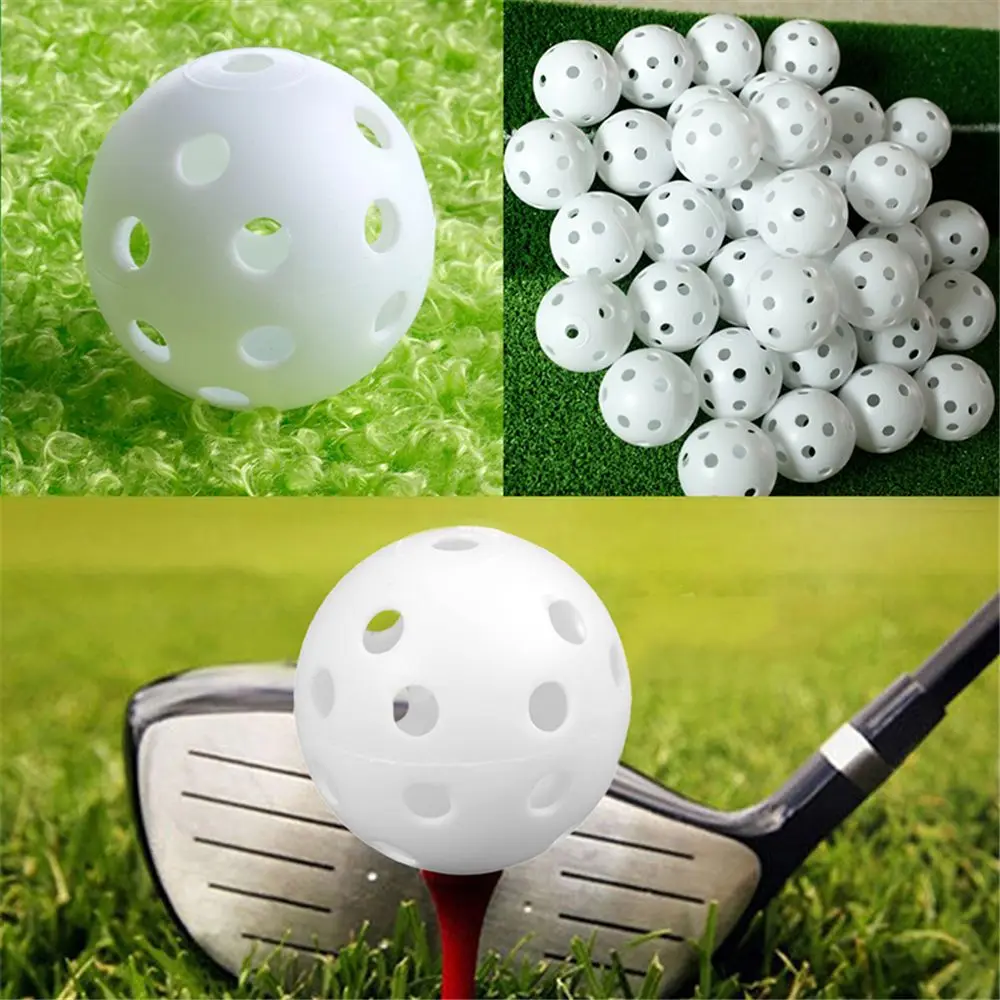 

Пластиковые Мячи с отверстием 41 мм для тренировок в помещении и на открытом воздухе, мячи для тренировок в гольф, мячи для тренировок в гольф