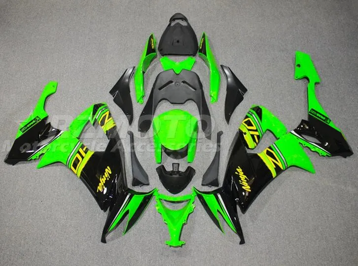 

Стильные новые комплекты обтекателей из АБС-пластика, подходят для Kawasaki Ninja ZX-10R ZX10R 2008 2009 2010 08 09 10, комплект обтекателей зеленого и черного цв...