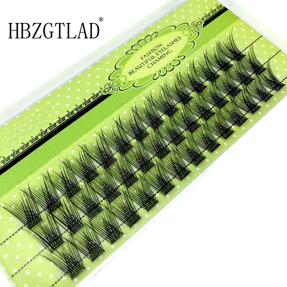 

HBZGTLAD DIY 120 PCS Cluster Lashes 3D Natural Bunch 8-15mm D Curl Segmented Beam Individual Mink Tufted Eyelash Fine Lash Tip