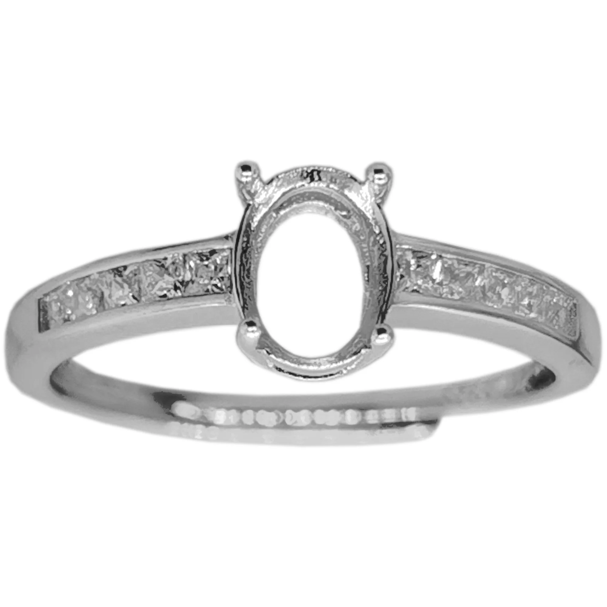 

Simple 5mm*7mm Gemstone Ring Setting 925 Silver Ring Setting for Jewelry Making 18K Gold Plating Jewelry Components