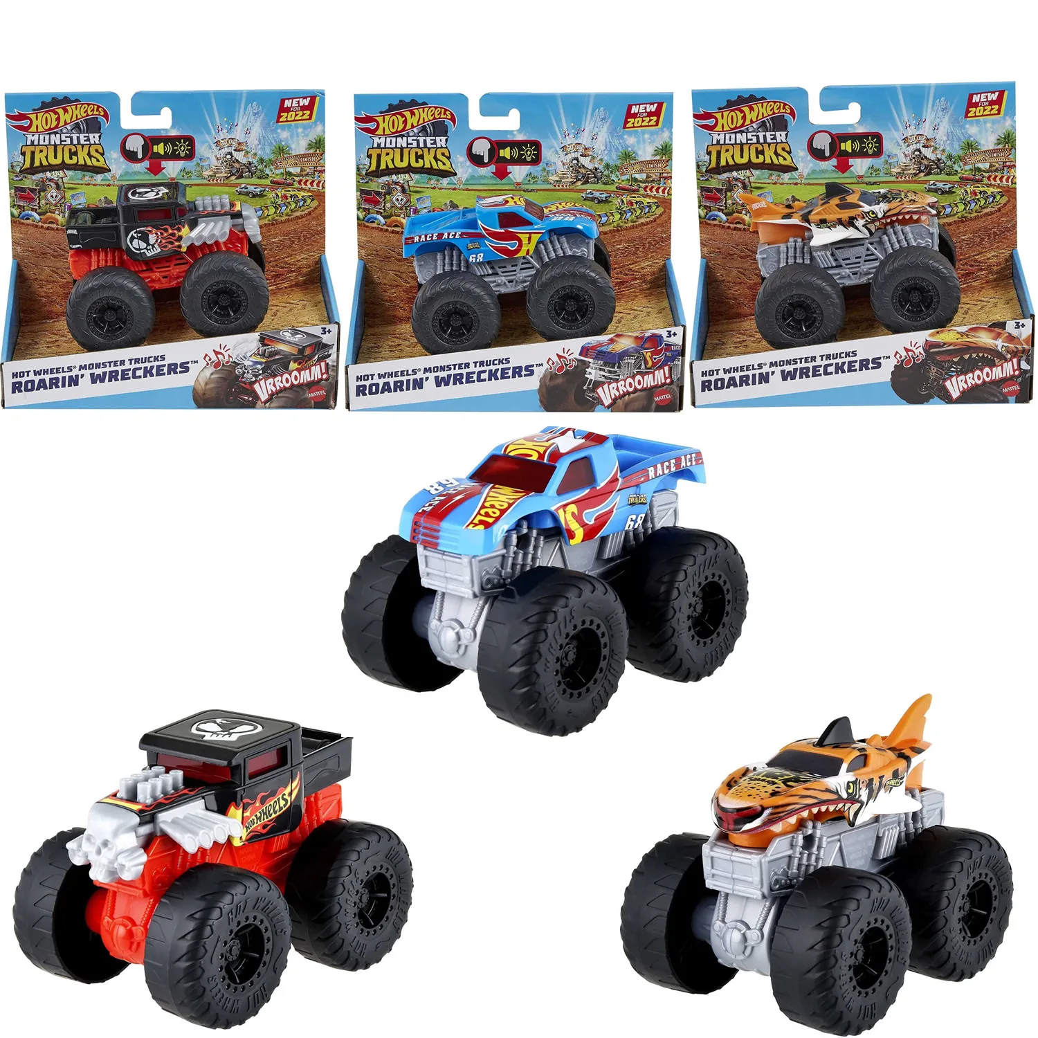 

Hot Wheels монстр-роарин эвакуаторы гоночный автомобиль Тигр Акула грузовик шейкер для костей грузовик 1:43 монстр-Трак детская игрушка подарок HDX60