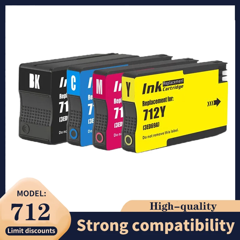 

vilaxh For HP 712 Compatible Ink Cartridge for HP712 712 for HP Designjet T210 T230 T250 T650 T630 Printer 712 cartridge