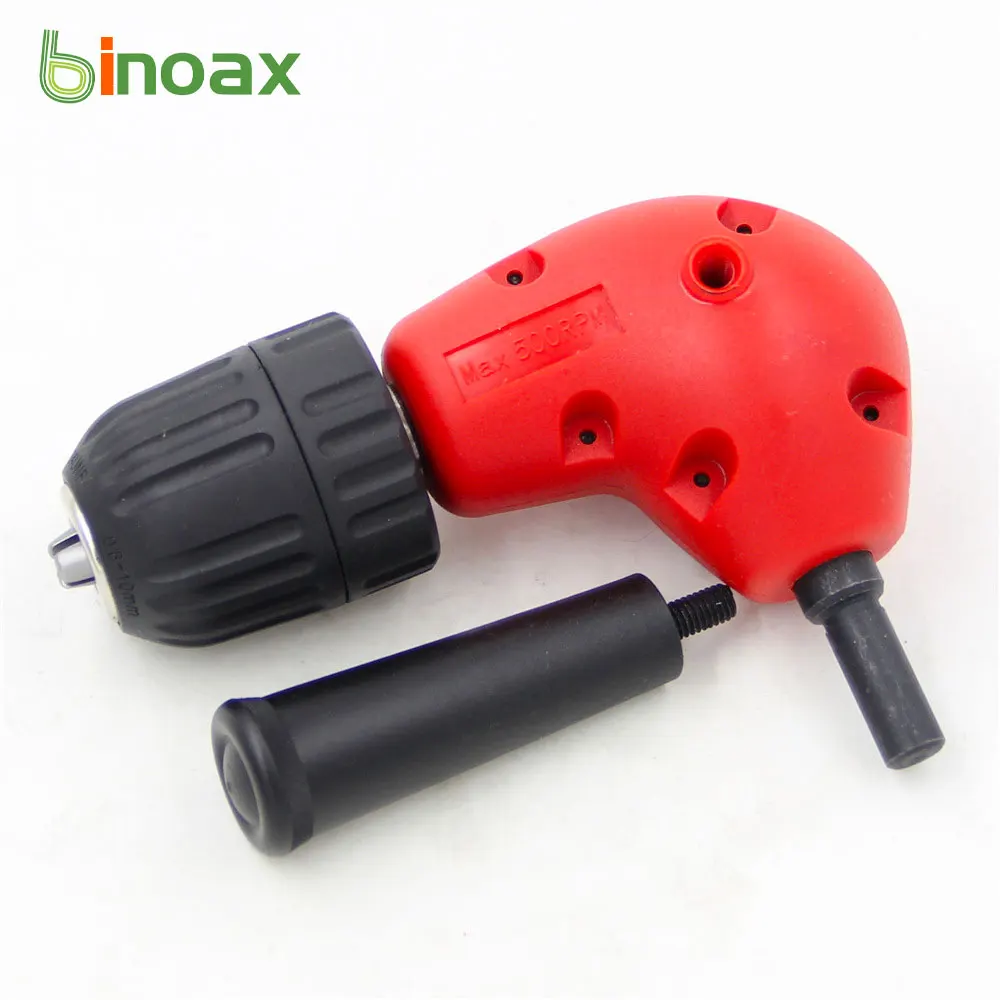 

Binoax Right Angle Drill 90 Degree Conversion Angle Head Without Keys Can Hold Triangular Round Hexagonal Handle