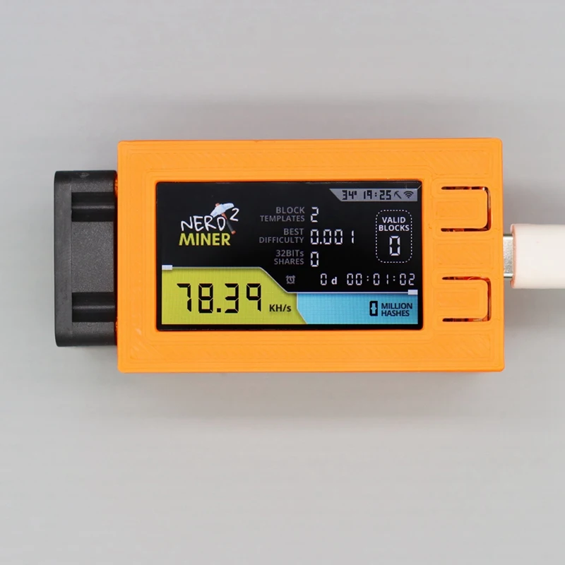 Мини-Майнер для биткоинов Nerdminer V2 Pro 78KH/S