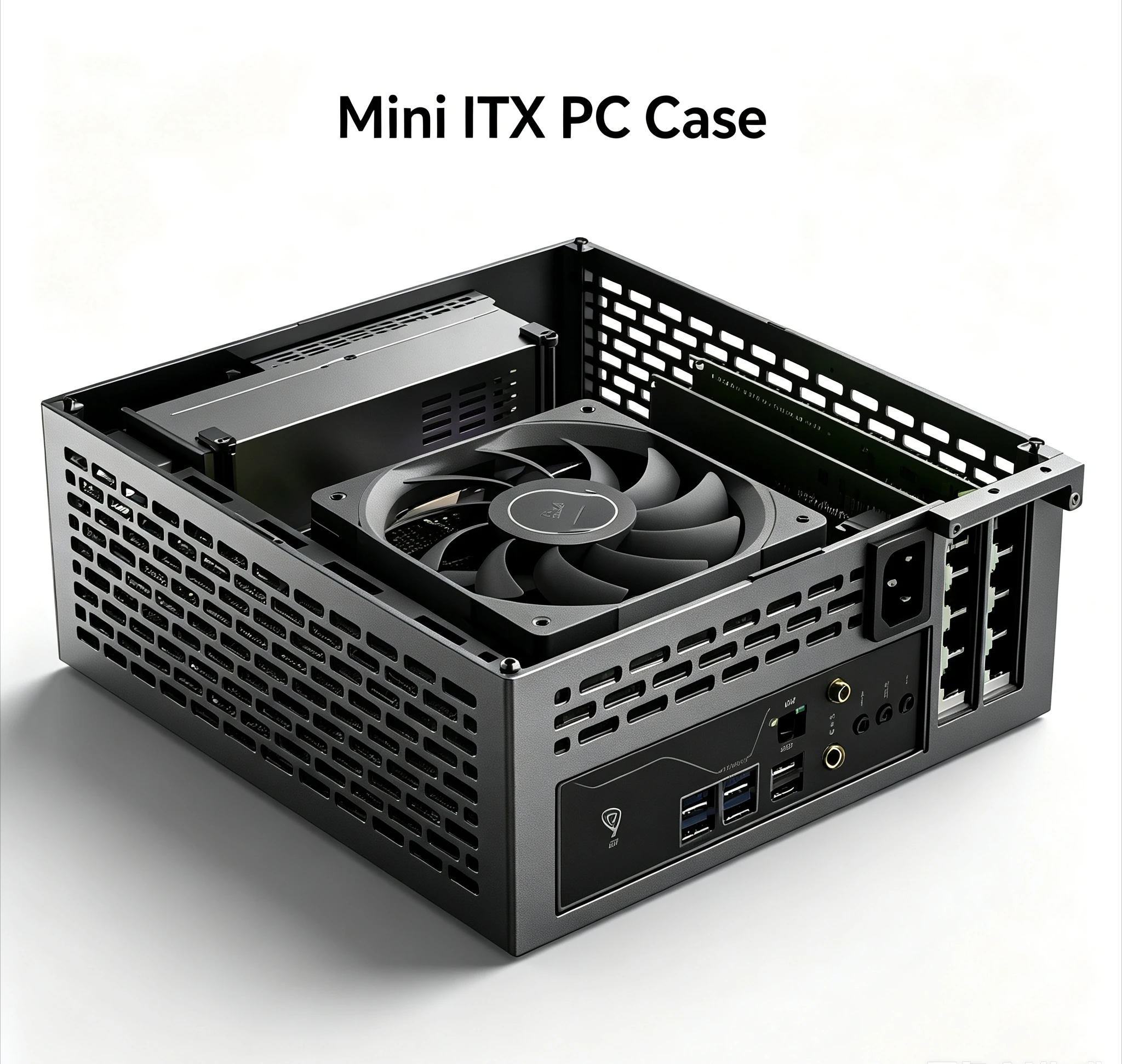 Фото Корпус для ПК A24-V5 5L Mini ITX, компактный настольный корпус, два слота для видеокарт, поддержка одного блока питания 1U №1