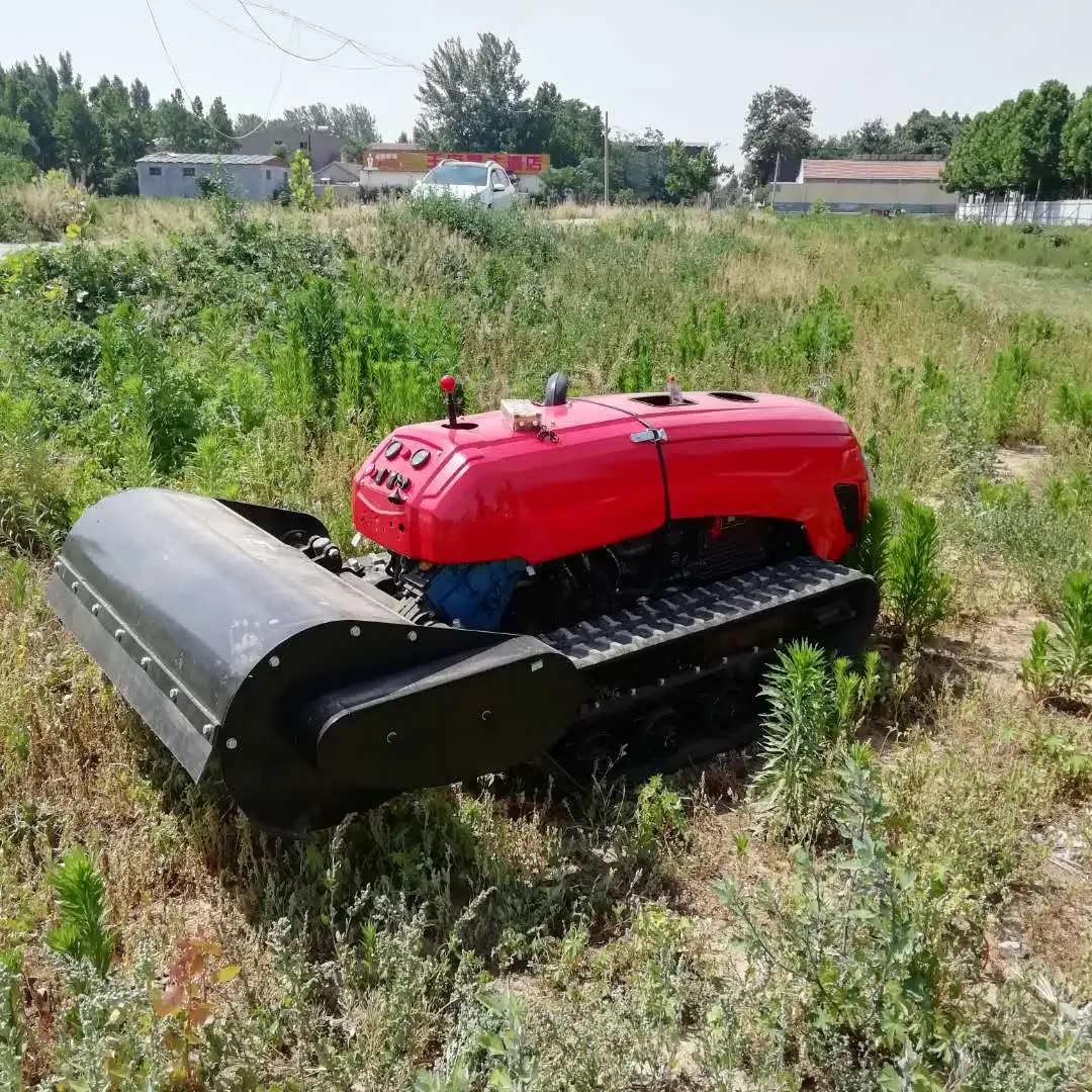 

25KW Remote Control Lawn Mower 1000m Remote Control Mowing Rotary Tillage Pesticide Trenching Orchard Hillside River Bank