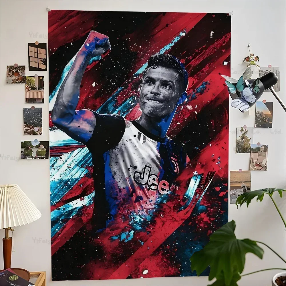 Фото Португалия Супер Футбольная Звезда CR7 Криштиану Роналду Висящий Богемный Гобелен Таро Хиппи Настенные Коврики Общежитие Настенный Домашний Декор №1