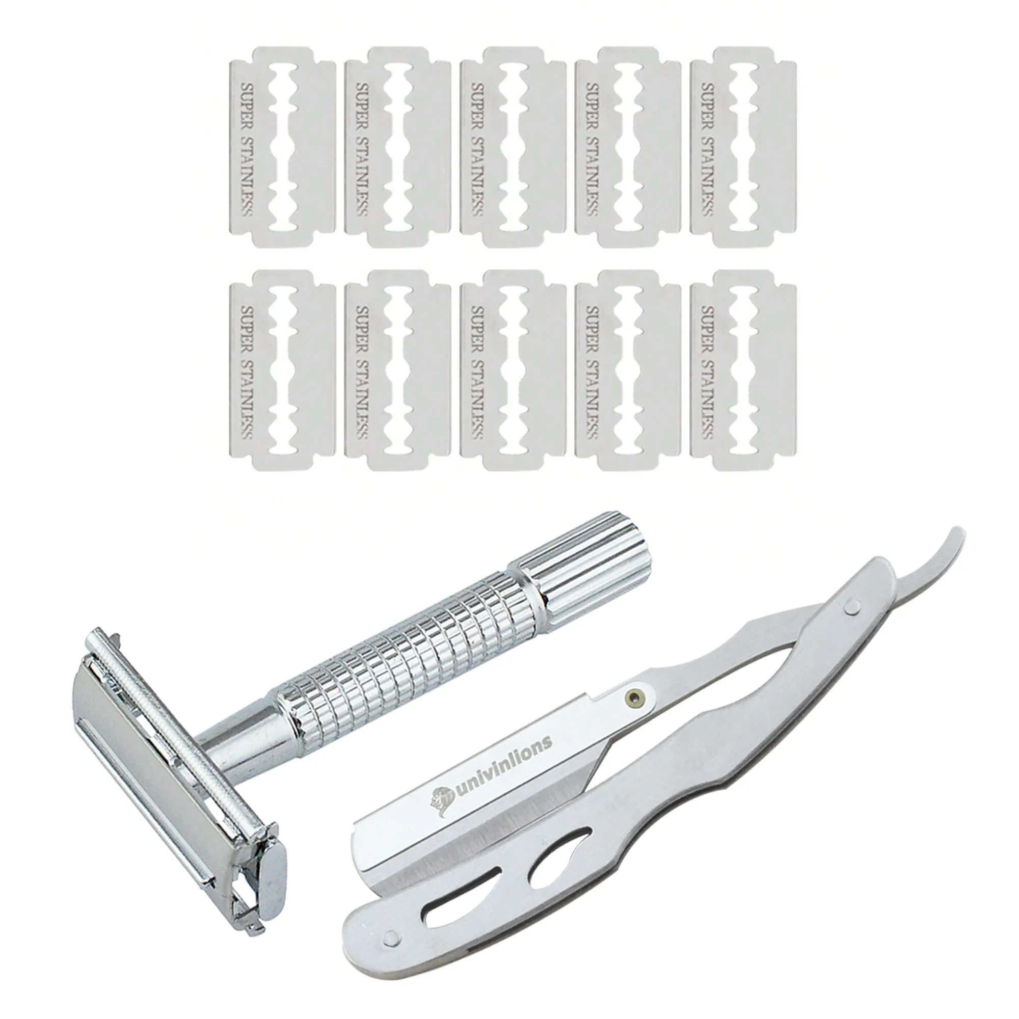 Бритва Складная с двойными лезвиями 10 лезвий