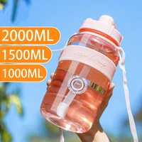 1pc high capacity water bottle sports space cup leak proof eco friendly children with straw hiking camping plastic bpa free jug