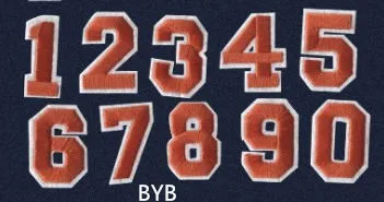 Новое поступление 10 шт. вышитая нашивка с цифрами железная мотивом аппликация