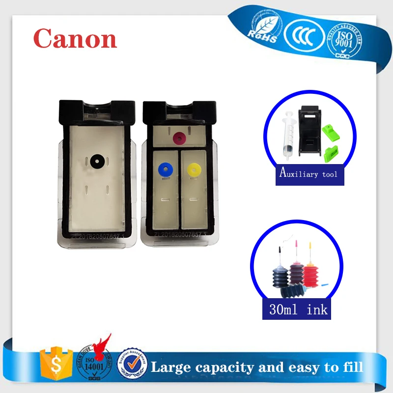 

Vilaxh Cartridge for Canon PG 510 CL 511 PG510 CL511 Refill Ink for Canon Pixma MP250 IP2700 MP480 MP490 MP230 MP280 Printer