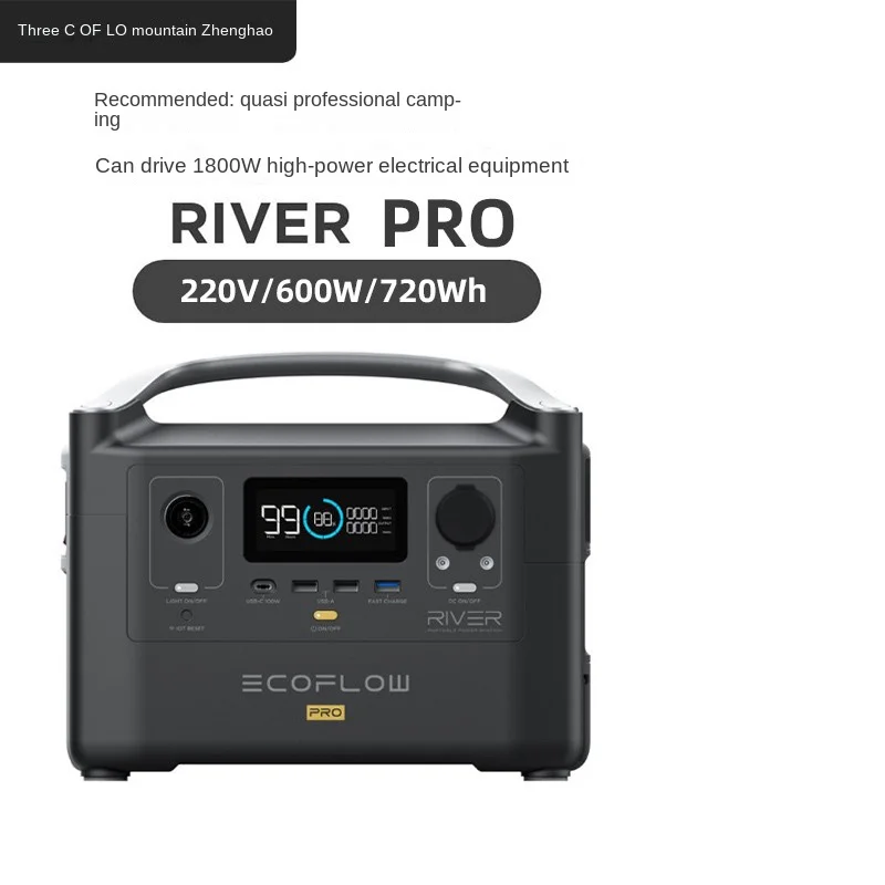 

ECOFLOW RIVER PRO DELTA Portable Power Station 720WH/600W Outdoor Camping RV Backup Lithium Batter 200000mAh AC Outlets