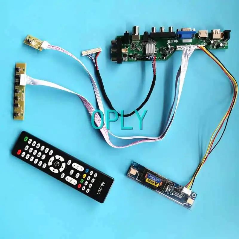 

For M170EG01 M170ETN01.0 LCD Digital DVB Controller Board 17" 1280*1024 DIY Kit LVDS-30Pin USB HDMI-Compatible VGA AV RF 2-CCFL