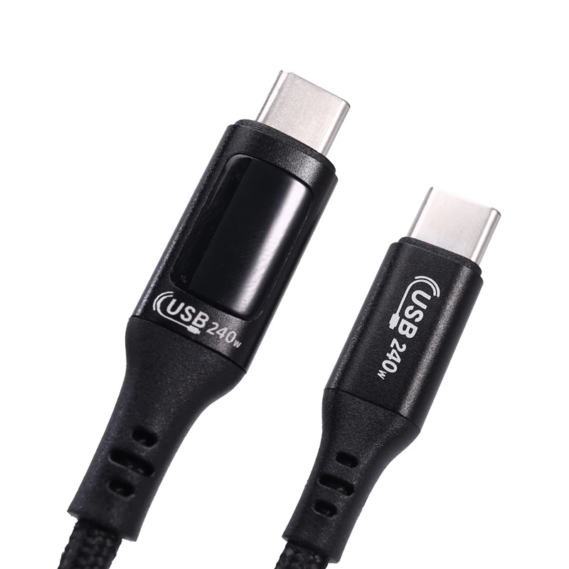 Кабель USB Type C к 240 Вт PD 3.1 Зарядное устройство для быстрой зарядки USB2.0 480 Мбит / с