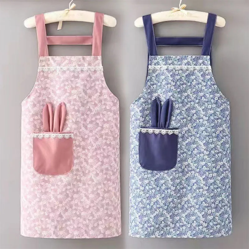 

Korean Style Fashion Cotton Strap Apron Home Kitchen Cooking Waistband Men's and Women's Work Clothes Apron for Men