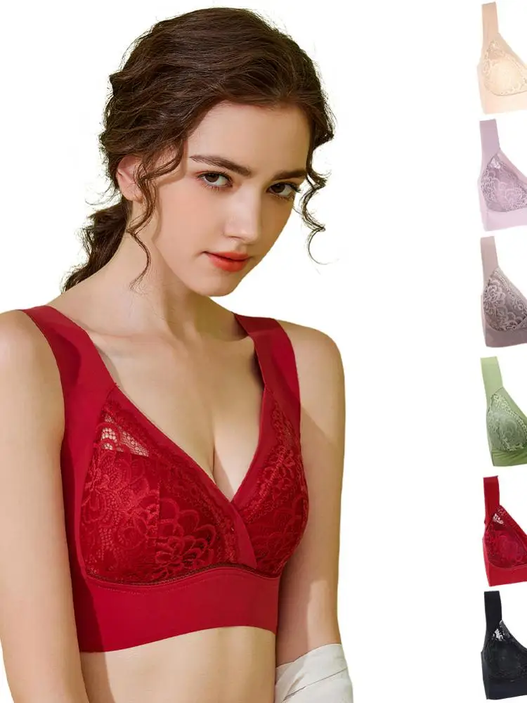

Женский бюстгальтер без стальных колец, эластичный бюстгальтер, сексуальное нижнее белье, модный кружевной бюстгальтер